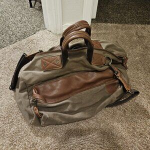 Will Leather Goods Canvas and Leather Weekender Tote New, without tags
